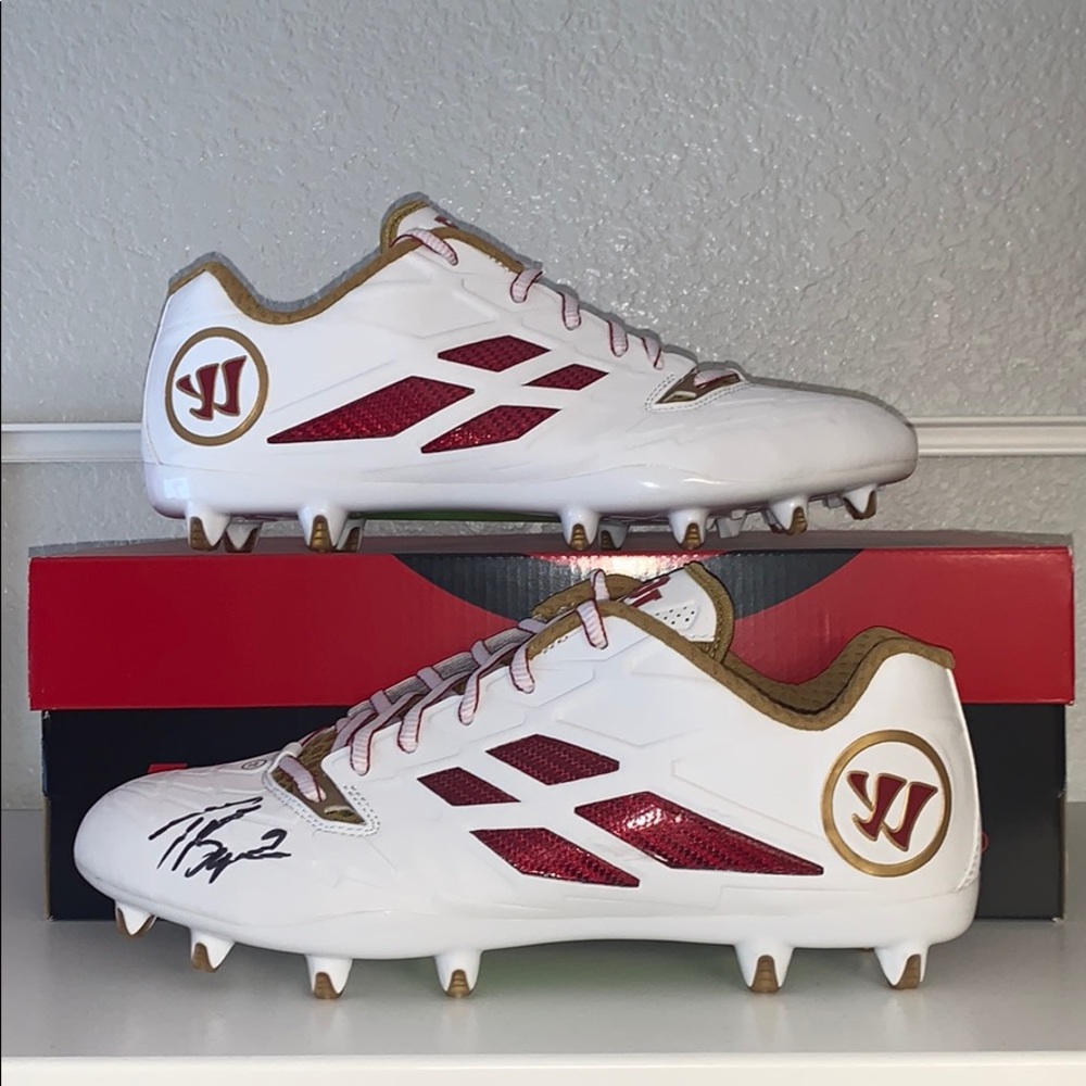 Autographed Denver Pioneers Lacrosse Cleats